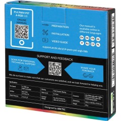 ARCTIC P14 PWM PST A-RGB Fan 1-Pack - Sleek Black Transparent 140 mm for Ultimate Cooling and Style